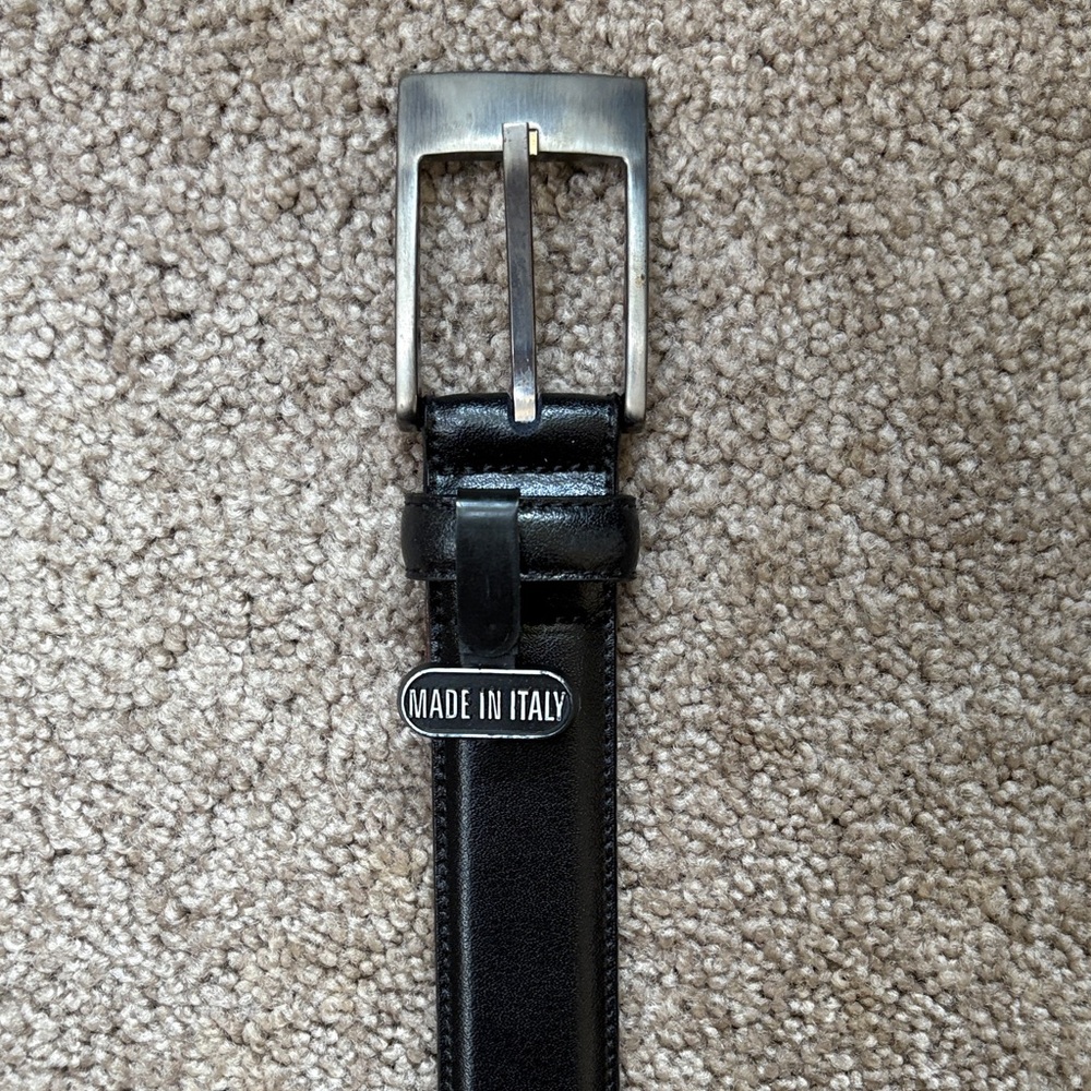 Men's Black Italian Leather Belt
